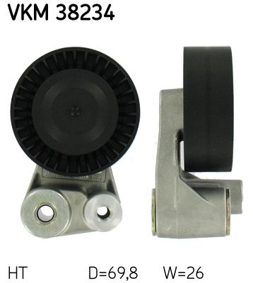 SKF Натяжной ролик, поликлиновой ремень VKM 38234