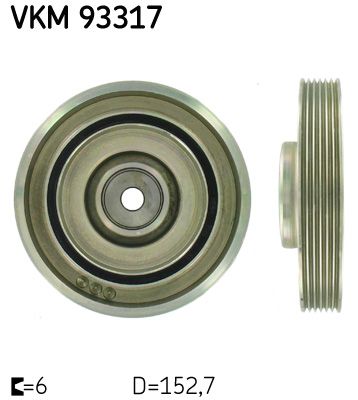 SKF Ременный шкив, коленчатый вал VKM 93317