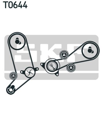 SKF Ūdenssūknis + Zobsiksnas komplekts VKMC 01258-2