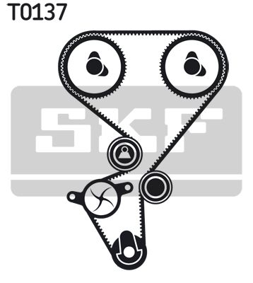 SKF Ūdenssūknis + Zobsiksnas komplekts VKMC 03130