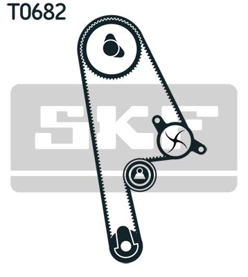 SKF Ūdenssūknis + Zobsiksnas komplekts VKMC 93005-2