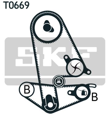 SKF Водяной насос + комплект зубчатого ремня VKMC 93600