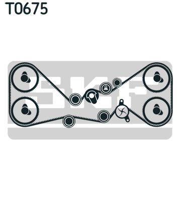 SKF Ūdenssūknis + Zobsiksnas komplekts VKMC 98115-2