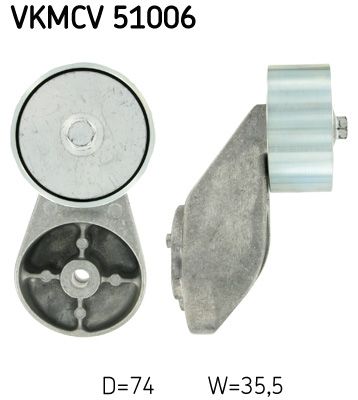 SKF Паразитный / ведущий ролик, поликлиновой ремень VKMCV 51006