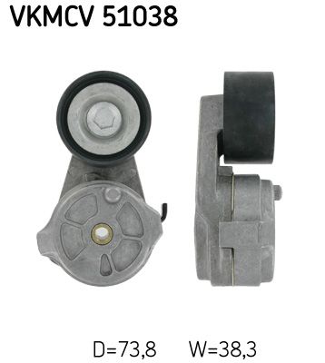 SKF Натяжной ролик, поликлиновой ремень VKMCV 51038