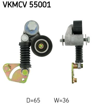 SKF Натяжной ролик, поликлиновой ремень VKMCV 55001