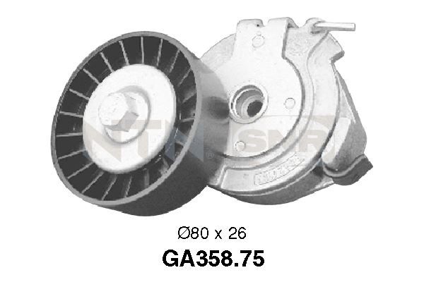 SNR Натяжной ролик, поликлиновой ремень GA358.75