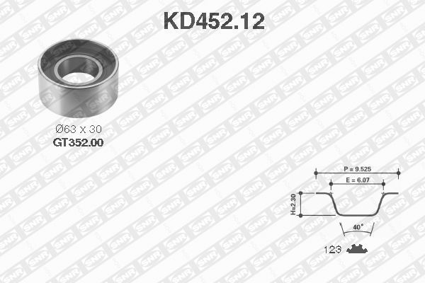 SNR Комплект ремня ГРМ KD452.12