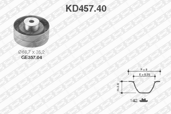 SNR Комплект ремня ГРМ KD457.40