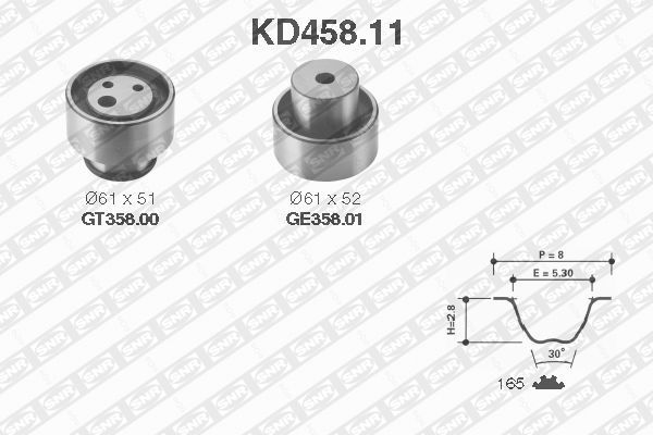 SNR Zobsiksnas komplekts KD458.11