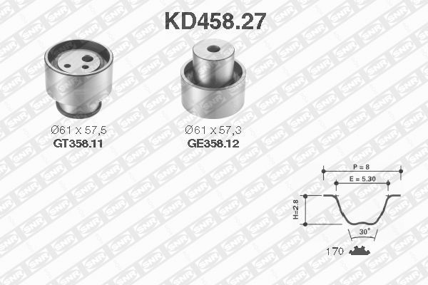 SNR Комплект ремня ГРМ KD458.27