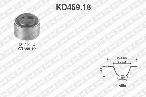 SNR Комплект ремня ГРМ KD459.18