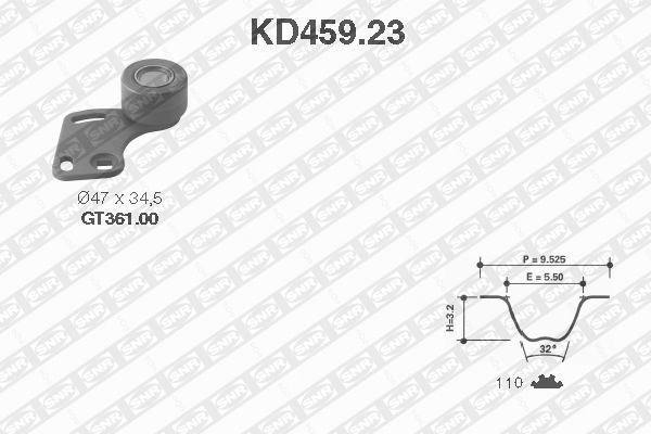 SNR Zobsiksnas komplekts KD459.23