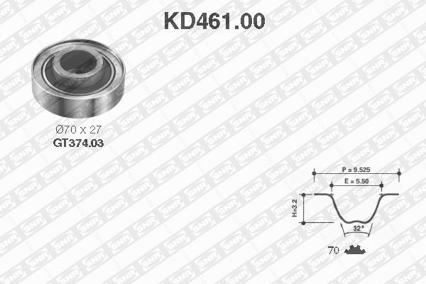 SNR Комплект ремня ГРМ KD461.00