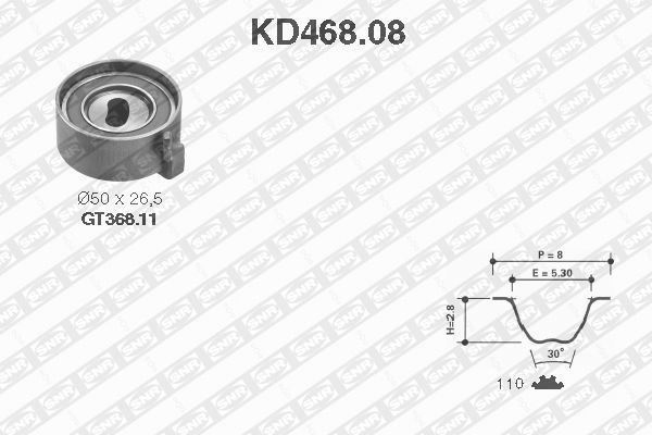 SNR Zobsiksnas komplekts KD468.08