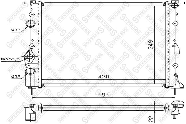 STELLOX Radiators, Motora dzesēšanas sistēma 10-25040-SX