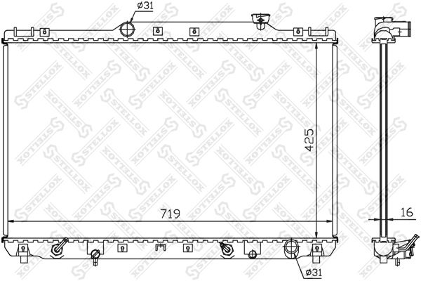 STELLOX Radiators, Motora dzesēšanas sistēma 10-25111-SX