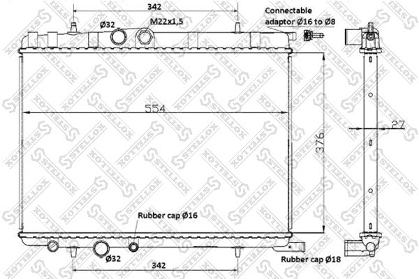 STELLOX Radiators, Motora dzesēšanas sistēma 10-25123-SX