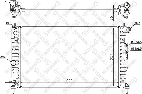 STELLOX Radiators, Motora dzesēšanas sistēma 10-25124-SX