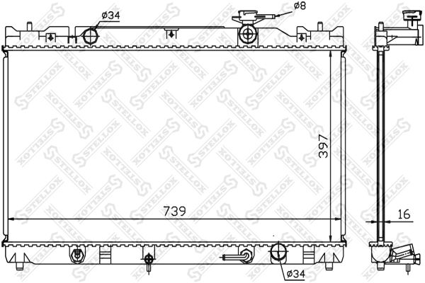 STELLOX Radiators, Motora dzesēšanas sistēma 10-25149-SX