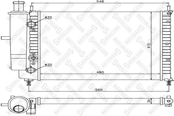 STELLOX Radiators, Motora dzesēšanas sistēma 10-25210-SX