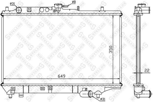 STELLOX Radiators, Motora dzesēšanas sistēma 10-25218-SX