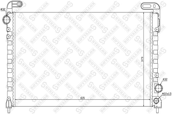 STELLOX Радиатор, охлаждение двигателя 10-25241-SX