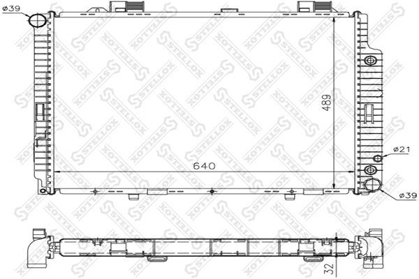 STELLOX Радиатор, охлаждение двигателя 10-25261-SX