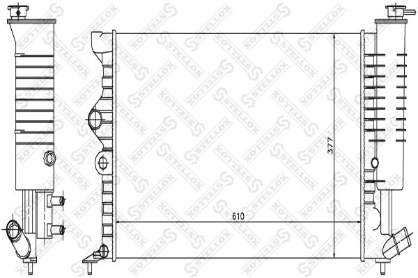 STELLOX Радиатор, охлаждение двигателя 10-25270-SX