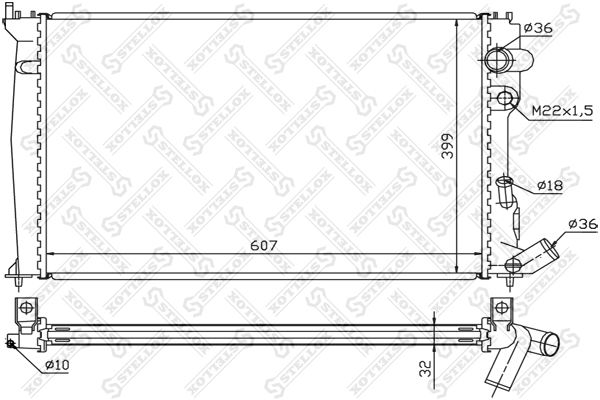 STELLOX Radiators, Motora dzesēšanas sistēma 10-25272-SX