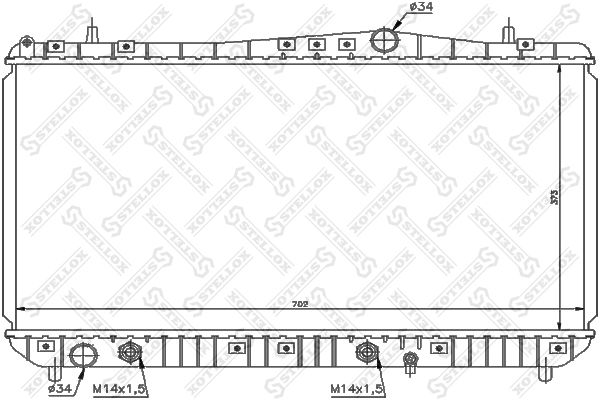 STELLOX Радиатор, охлаждение двигателя 10-25322-SX