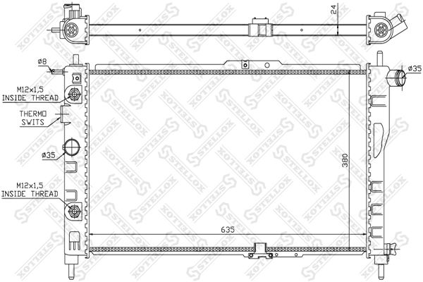 STELLOX Radiators, Motora dzesēšanas sistēma 10-25325-SX