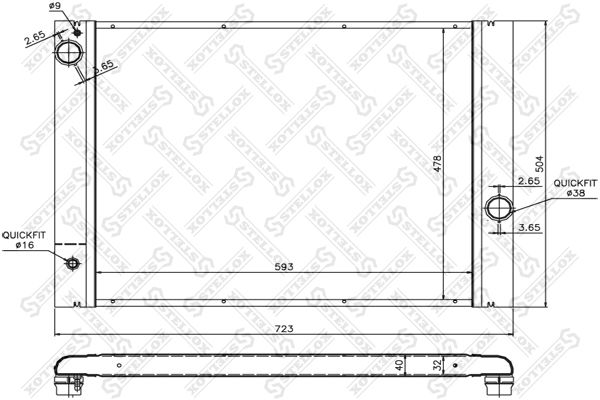 STELLOX Радиатор, охлаждение двигателя 10-25336-SX