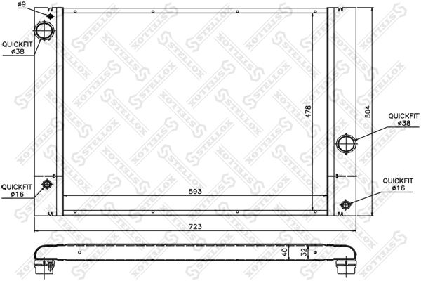 STELLOX Radiators, Motora dzesēšanas sistēma 10-25337-SX