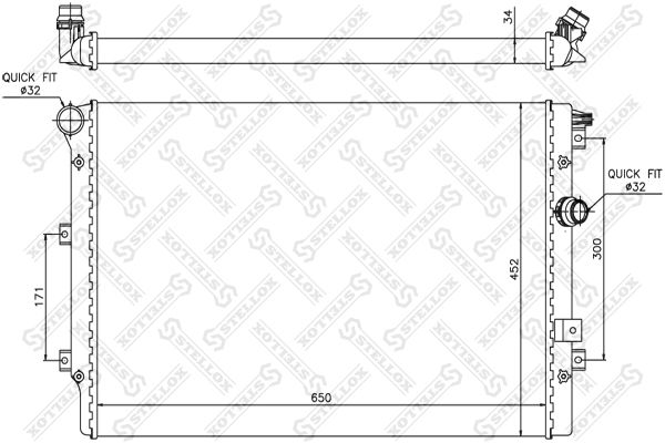 STELLOX Radiators, Motora dzesēšanas sistēma 10-25412-SX