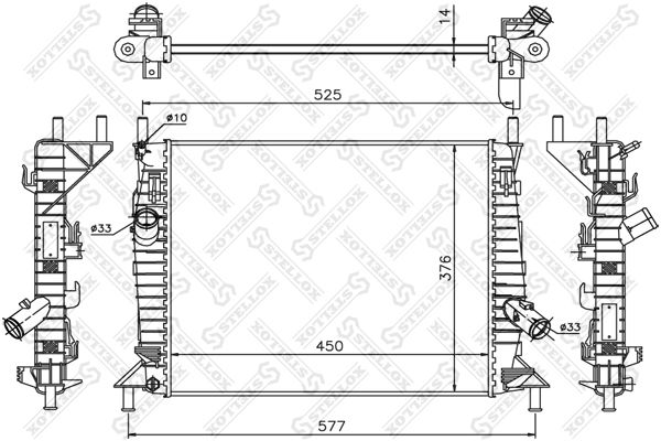 STELLOX Radiators, Motora dzesēšanas sistēma 10-25471-SX