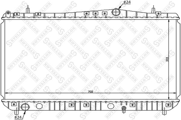 STELLOX Радиатор, охлаждение двигателя 10-25688-SX