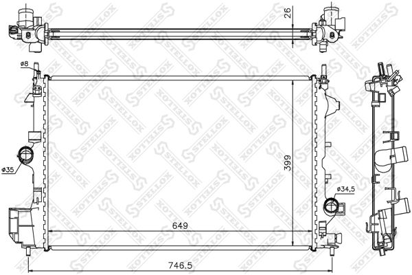 STELLOX Radiators, Motora dzesēšanas sistēma 10-25769-SX