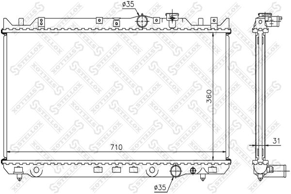 STELLOX Radiators, Motora dzesēšanas sistēma 10-25841-SX