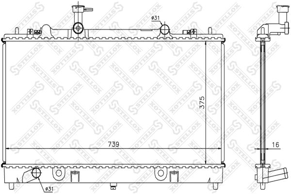 STELLOX Radiators, Motora dzesēšanas sistēma 10-25853-SX