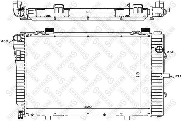 STELLOX Radiators, Motora dzesēšanas sistēma 10-25908-SX