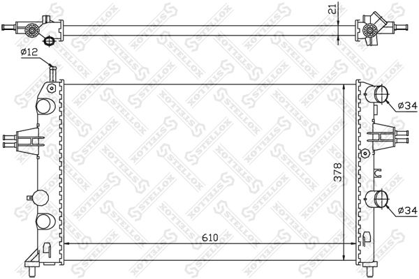 STELLOX Radiators, Motora dzesēšanas sistēma 10-26051-SX