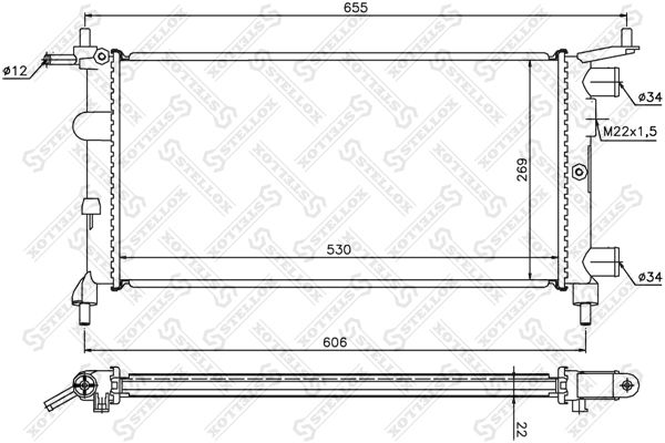 STELLOX Radiators, Motora dzesēšanas sistēma 10-26075-SX