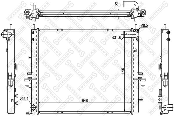 STELLOX Radiators, Motora dzesēšanas sistēma 10-26282-SX