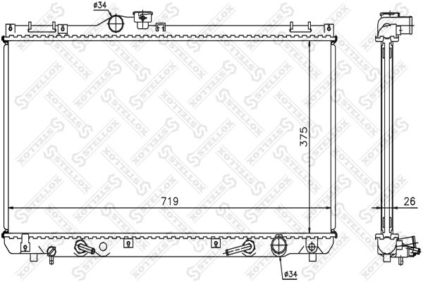 STELLOX Radiators, Motora dzesēšanas sistēma 10-26312-SX