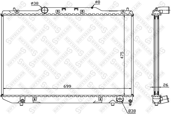 STELLOX Radiators, Motora dzesēšanas sistēma 10-26386-SX