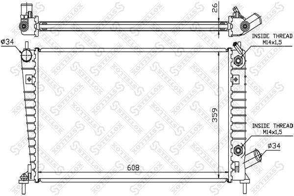 STELLOX Radiators, Motora dzesēšanas sistēma 10-26659-SX