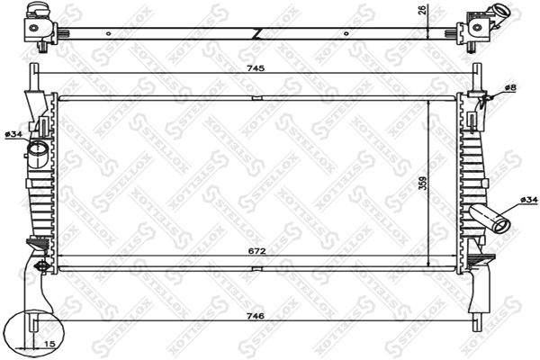 STELLOX Radiators, Motora dzesēšanas sistēma 10-26751-SX