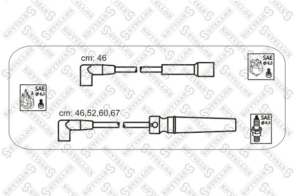 STELLOX Augstsprieguma vadu komplekts 10-30043-SX