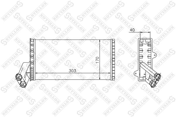 STELLOX Теплообменник, отопление салона 10-35004-SX